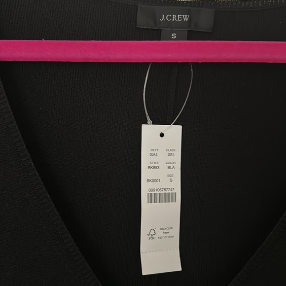 New with tags JCrew  black long sleeve dress. Very cute on. Too big. - Picture 2 of 2